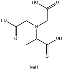 N,N-BIS(CARBOXYLATOMETHYL)ALANINE TRISODIUM SALT Structure