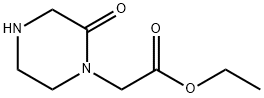 1-Piperazineaceticacid,2-oxo-,ethylester(9CI) Struktur