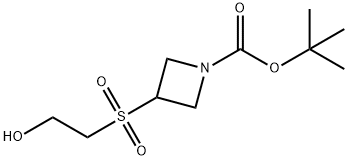 tert-Butyl 3-((2-hydroxyethyl)sulfonyl)-azetidine-1-carboxylate Struktur