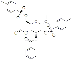 .alpha.-D-Glucopyranoside, methyl, 4-acetate 3-benzoate 2,6-bis(4-methylbenzenesulfonate) Struktur