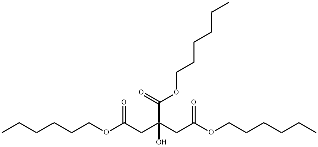 1,2,3-Propanetricarboxylic acid, 2-hydroxy-, trihexyl ester Struktur