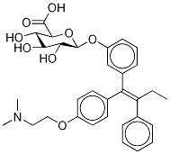 (E)-3-[1-[4-[2-(DiMethylaMino)ethoxy]phenyl]-2-phenyl-1-butenyl]phenyl β-D-Glucopyranosiduronic Acid Struktur