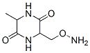 2,5-Piperazinedione,3-[(aminooxy)methyl]-6-methyl-,stereoisomer(8CI) Struktur