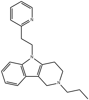 2,3,4,5-Tetrahydro-2-propyl-5-[2-(2-pyridyl)ethyl]-1H-pyrido[4,3-b]indole Struktur