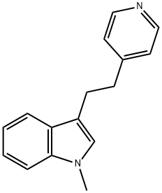 1-methyl-3-[2-(4-pyridyl)ethyl]-1H-indole  Struktur