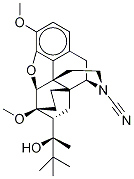 6,-Ethenomorphinan-17-carbonitrile, 4,5-epoxy-18,19-dihydro-7-(1-hydroxy-1,2,2-trimethylpropyl)-3,6-dimethoxy-, [5alpha,7alpha(S)]- Struktur