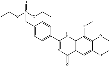 Phosphonic  acid,  [[4-(1,4-dihydro-6,7,8-trimethoxy-4-oxo-2-quinazolinyl)phenyl]methyl]-,  diethyl  ester  (9CI) Struktur