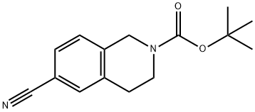 tert-butyl 6-cyano-3,4-dihydroisoquinoline-2(1H)-carboxylate Struktur