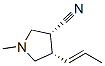 3-Pyrrolidinecarbonitrile,1-methyl-4-(1-propenyl)-,[3alpha,4alpha(E)]-(9CI) Struktur