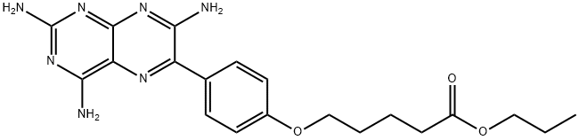 propyl 5-[4-(2,4,7-triaminopteridin-6-yl)phenoxy]pentanoate Struktur