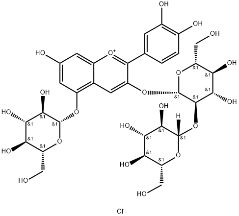 CYANIDIN 3-SOPHOROSIDE-5-GLUCOSIDE Struktur