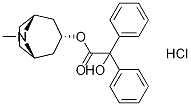 1alphaH,5alphaH-Tropan-3alpha-ol benzilate (ester) hydrochloride Struktur