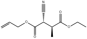 Butanedioic acid, 2-cyano-3-methyl-, 4-ethyl 1-(2-propenyl) ester, [S-(R*,R*)]- (9CI) Struktur