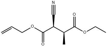 Butanedioic acid, 2-cyano-3-methyl-, 4-ethyl 1-(2-propenyl) ester, [R-(R*,S*)]- (9CI) Struktur