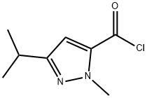 1H-Pyrazole-5-carbonyl chloride, 1-methyl-3-(1-methylethyl)- (9CI) Struktur