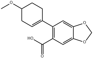 6-(4-Methoxy-1-cyclohexen-1-yl)piperonylic acid Struktur