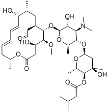 ロイコマイシンV4''-(3-メチルブタノアート) 化學(xué)構(gòu)造式