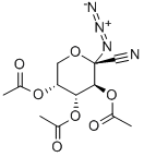 2,3,4-TRI-O-ACETYL-1-AZIDO-1-DEOXY-BETA-D-ARABINOPYRANOSYL CYANIDE Struktur