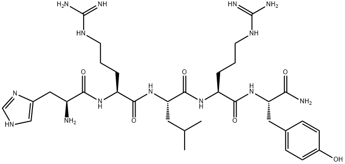 (HIS32,LEU34)-NEUROPEPTIDE Y (32-36) Struktur