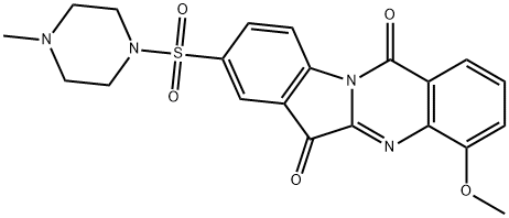 Piperazine,  1-[(6,12-dihydro-4-methoxy-6,12-dioxoindolo[2,1-b]quinazolin-8-yl)sulfonyl]-4-methyl-  (9CI) Struktur