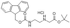 N-[2-(FMOC-AMINO)-ETHYL]GLYCINE TERT-BUTYL ESTER HYDROCHLORIDE Struktur