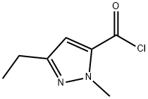 1H-Pyrazole-5-carbonyl chloride, 3-ethyl-1-methyl- (9CI) Struktur