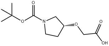 (R)-1-BOC-3-CARBOXYMETHOXY-PYRROLIDINE Struktur