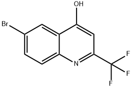 6-BROMO-4-HYDROXY-2-(TRIFLUOROMETHYL)QUINOLINE Structure