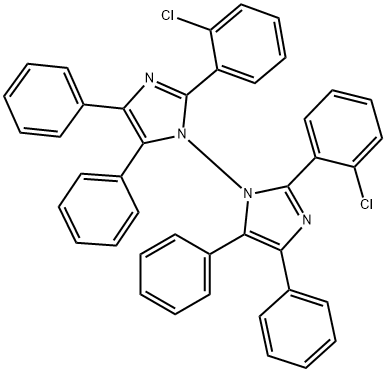 2,2'-Bis(2-dichlorophenyl)-4,4'5,5'-tetraphenyl-1,2'-biimidazole Structure