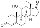 13BETA-ETHYL-11ALPHA-HYDROXYANDROST-4-ENE-3,17-DIONE Struktur