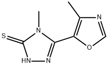 4-methyl-5-(4-methyl-1,3-oxazol-5-yl)-2,4-dihydro-3H-1,2,4-triazole-3-thione Struktur