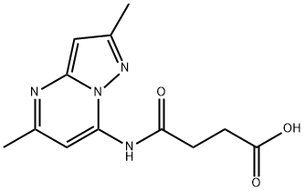 4-((2,5-Dimethylpyrazolo(1,5-a)pyrimidin-7-yl)amino)-4-oxobutanoic aci d Struktur