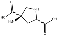 2,4-Pyrrolidinedicarboxylicacid,4-amino-,(2S-cis)-(9CI) Struktur