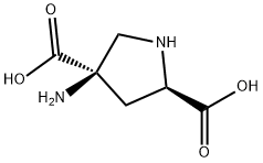 2,4-Pyrrolidinedicarboxylicacid,4-amino-,(2R-trans)-(9CI) Struktur