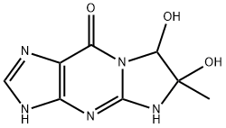 9H-Imidazo[1,2-a]purin-9-one,  1,4,6,7-tetrahydro-6,7-dihydroxy-6-methyl-  (9CI) Struktur