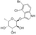 5-BROMO-4-CHLORO-3-INDOXYL-ALPHA-L-FUCOPYRANOSIDE Struktur