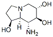 1,6,7-Indolizinetriol, 8-aminooctahydro-, 1S-(1.alpha.,6.beta.,7.alpha.,8.beta.,8a.beta.)- Struktur