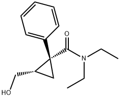 rac N,N-diethyl-2-(hydroxyMethyl)-1-phenyl-cyclopropanecarboxaMide Struktur