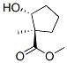 Cyclopentanecarboxylic acid, 2-hydroxy-1-methyl-, methyl ester, (1R-trans)- Struktur