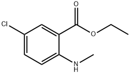 5-CHLORO-2-METHYLAMINO-BENZOIC ACID ETHYL ESTER Struktur