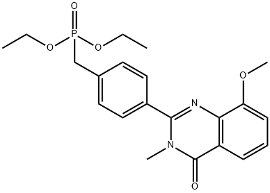 Phosphonic  acid,  [[4-(3,4-dihydro-8-methoxy-3-methyl-4-oxo-2-quinazolinyl)phenyl]methyl]-,  diethyl  ester  (9CI) Struktur