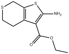 2-AMINO-4,7-DIHYDRO-5H-THIENO[2,3-C]THIOPYRAN-3-CARBOXYLIC ACID ETHYL ESTER Struktur