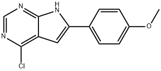 7H-Pyrrolo[2,3-d]pyriMidine, 4-chloro-6-(4-Methoxyphenyl)- Struktur