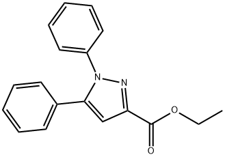 1H-Pyrazole-3-carboxylic acid, 1,5-diphenyl-, ethyl ester Struktur