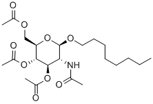 OCTYL-2-ACETAMIDO-3,4,6-TRI-O-ACETYL-2-DEOXY-BETA-D-GLUCOPYRANOSIDE Struktur