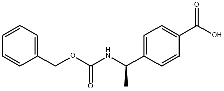 (R)-4-[1-[[(Phenylmethoxy)carbonyl]amino]ethyl]benzoic acid Struktur