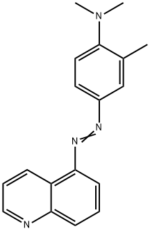 N,N,2-trimethyl-4-quinolin-5-yldiazenyl-aniline Struktur