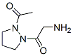 Pyrazolidine, 1-acetyl-2-(aminoacetyl)- (9CI) Struktur