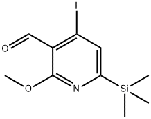 4-Iodo-2-Methoxy-6-triMethylsilanyl-pyridine-3-carbaldehyde Struktur