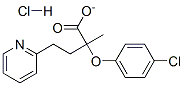 3-pyridylmethyl 2-(4-chlorophenoxy)-2-methylpropionate hydrochloride Struktur